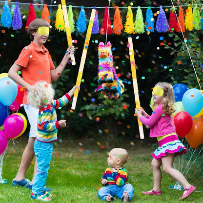 Dinosaur Pinata - Dinosaur Decorations with a Blindfold and Bat for Boys Girls Animal Themed Birthday Party Kids Classroom Game Decorations Supplies (15.7 x 11.4 x 3.1 Inches)