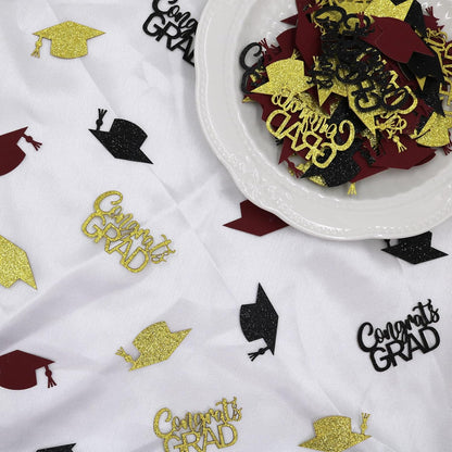 200PC Gold Graduation Confetti Class of 2026 Congrats Grad Confetti for Table Grad Cap Scatters for Graduation party decorations 2026