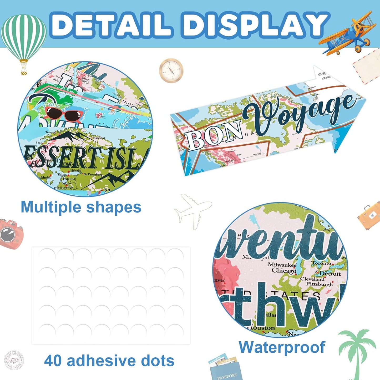 20 Pcs Luau Party Decorations Welcome Sign Summer Hawaiian Directional Signs Tropical Hawaiian Themed Birthday Decorations Luau Tiki Party Supplies with 2 Sheet Letter Stickers