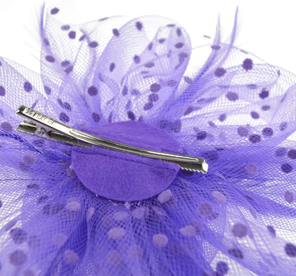 DRESHOW Fascinators Hat Flower Mesh Ribbons Feathers on a Headband and a Clip Tea Party Headwear for Girls and Women - Colors A