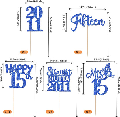 15 PCS 50th Birthday Centerpiece Sticks Fifty Happy 50th Straight Outta 1976 Table Flower Centerpieces Sticks Cheers to 50 Floral Decorations for 50th Birthday Party Centerpieces Supplies Black