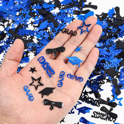 Gold and Black Graduation Confetti 2026, 1000 Pcs Congrats Grad Confetti Class of 2026 Party Table Centerpiece for 2026 Graduation Party Decorations
