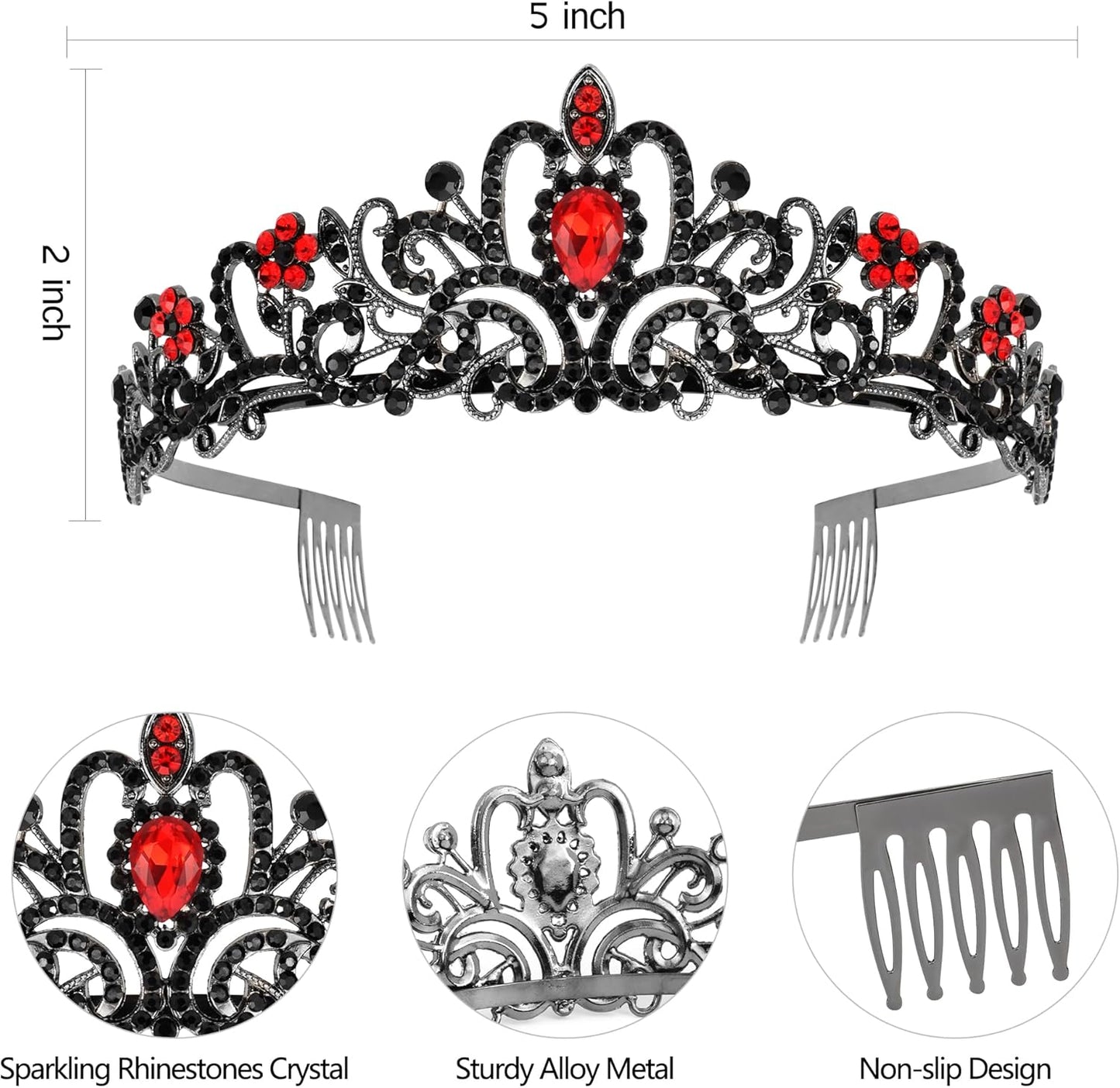 COCIDE Birthday Queen Sash & Rhinestone Tiara Set Gold Happy Birthday Crowns for Women Party Decoration Kit Rhinestone Headband for Women Glitter Crystal Hair Accessories for Cake Topper