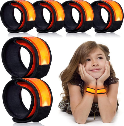 esonstyle 6 PCS LED Glow Bracelets, Night Safety Light Up Bracelets for Kids - Glow in The Dark Party Favors for Halloween, Christmas, Concerts, Festivals, Sports, Camping, Green