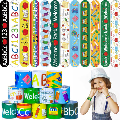 48 pcs 4th of July Slap Bracelets Toys, 4th of July Party Favors Supplies Patriotic Accessories Decorations