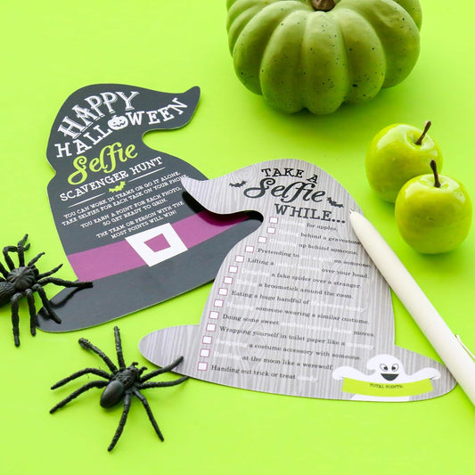 Big Dot of Happiness Happy Halloween - Selfie Scavenger Hunt - Witch Party Game - Set of 12