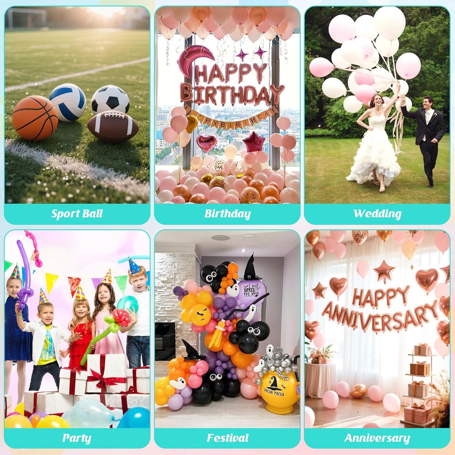 Ball Pump Balloon Pumps Electric, Balloon Pump Portable Long Animal Balloon Pump, Electric Blower Machine Inflator Basketball Pump 260 Balloon Pump for Party/Wedding/Birthday Decorations