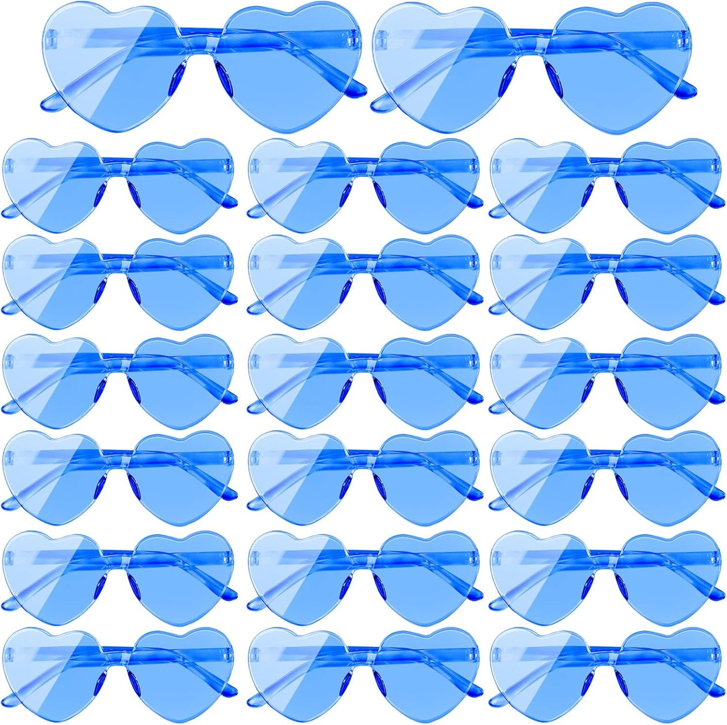 AEAHALY Heart Sunglasses for Women and Men Rimless Heart Shaped Sunglasses Bachelorette Bride Party Accessories