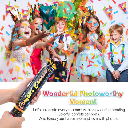 12 Pack Red Biodegradable Confetti Cannon-Confetti Poppers for Wedding, Graduation, Birthday, New Year's Eve Celebration Valentines Day Wedding Engagement Anniversary Bridal Shower Party Supplies