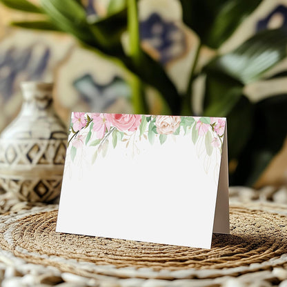 Mermaid Place Cards for Table Setting, 2 x 3.5" Escort Cards, 25 Under The Sea Tent Cards Food Label for Dinner Party, Wedding, Bridal Shower, Baby Shower, Birthday Party Supplies