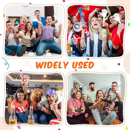 24 Pcs Hand Clappers and Metal Cowbells Noise Makers Cheering Clappers Cow Bells Handle Cheers Dance Basketball Football Noise Makers Sporting Events Graduation School Sports Party (Purple)