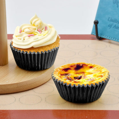 200 Pcs Gold Foil Cupcake Liners Standard Baking Cups Muffin Paper Cases