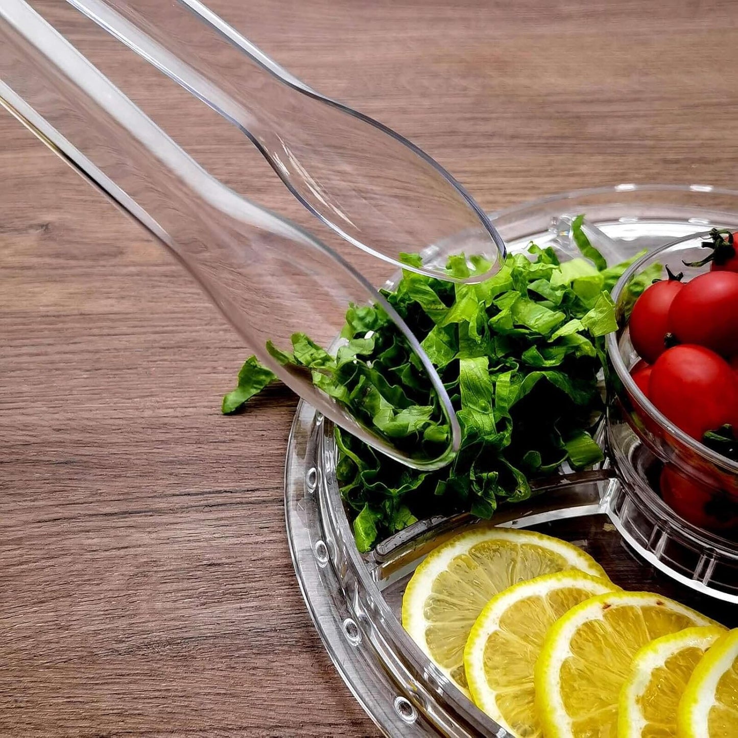 Efavormart 3-Pack 12" Clear Plastic Serving Tongs, Heavy-Duty Disposable Food Tongs for Catering, Buffets, Salads, and Party Events