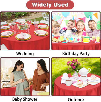 Kopokita 2PCS Black Plastic Tablecloths 54 x 108 Inch, Disposable Table Cloths Rectangle Party Table Covers