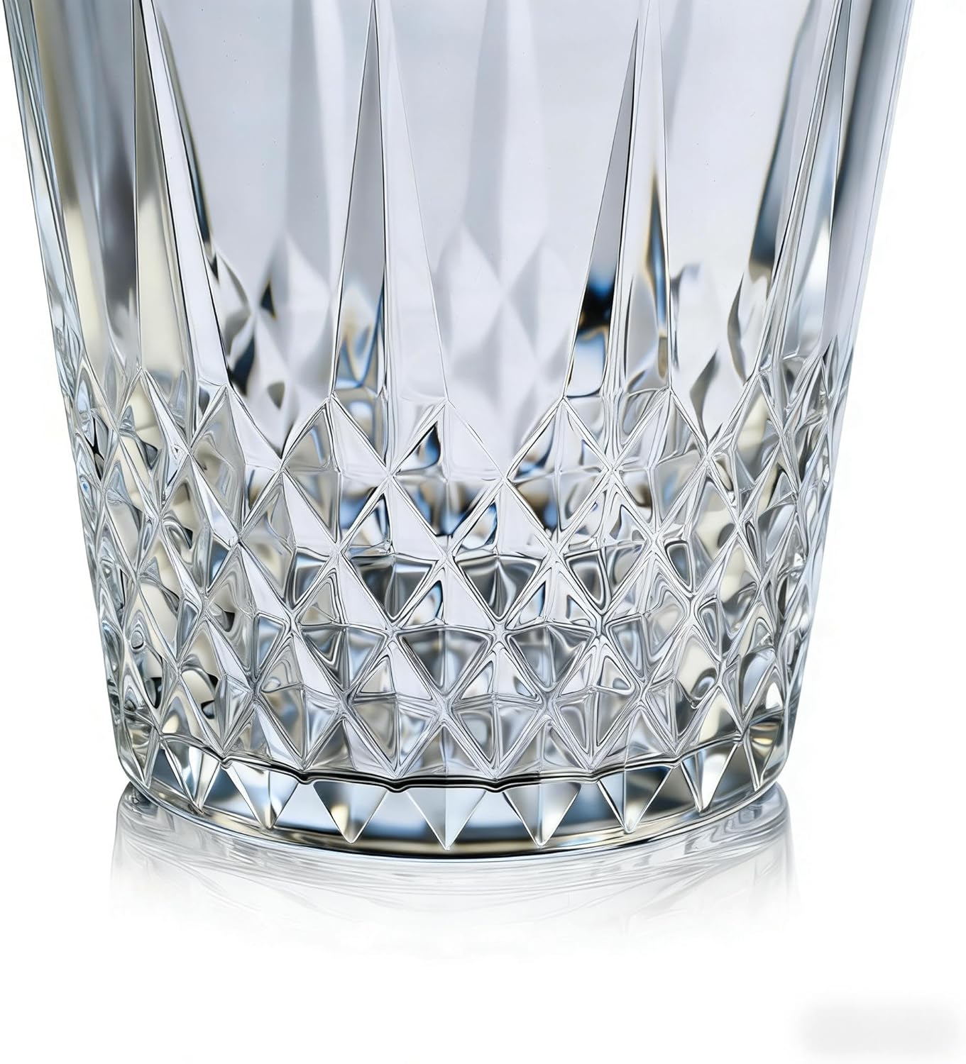 Glass Ice Bucket with Handle and Stainless Steel Tongs - Glass Ice Buckets for Party,Wine, Beer, Champagne, Cocktail Bar, Mini & Portable, 1000ml