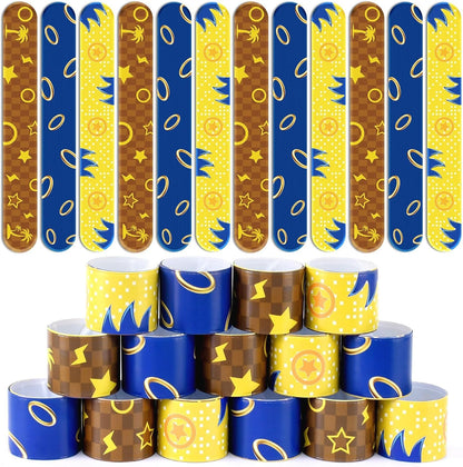 Cartoon Animation Slap Wristband, 24 Pack - Birthday Party Supplies, Cartoon Theme Bracelets Goodie Bag Fillers for Birthday & Theme Parties