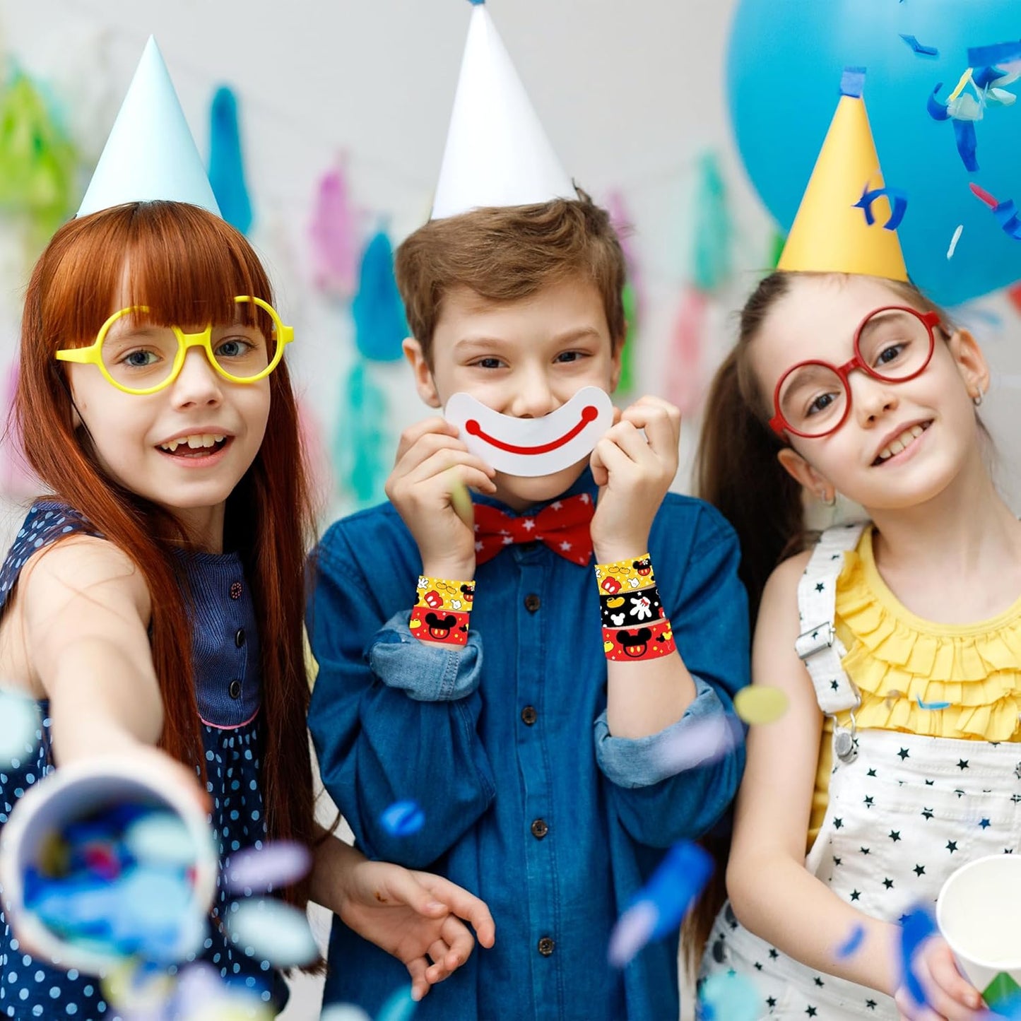 21Pcs Birthday Party Supplies Favors,Slap Wristband Set,Best for Fill Up the Goodie Bags