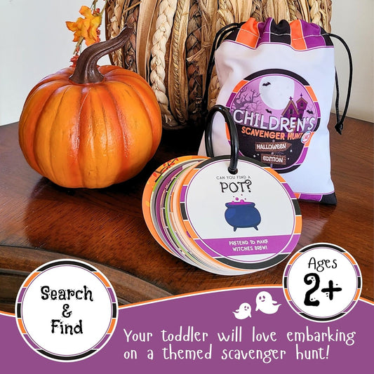 Children's Scavenger Hunt: Halloween Edition | Toddler Activities | Halloween Games for 2, 3 Year Old's & Up | Kids Scavenger Hunt Cards