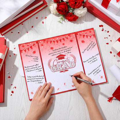 Engrowtic 2026 Graduation Guestbook Alternative Gold and Pink Guest Book Class of 2026 Congrats Graduation Party Decorations Grad Party Signature Board Card for College High School Graduate Gifts