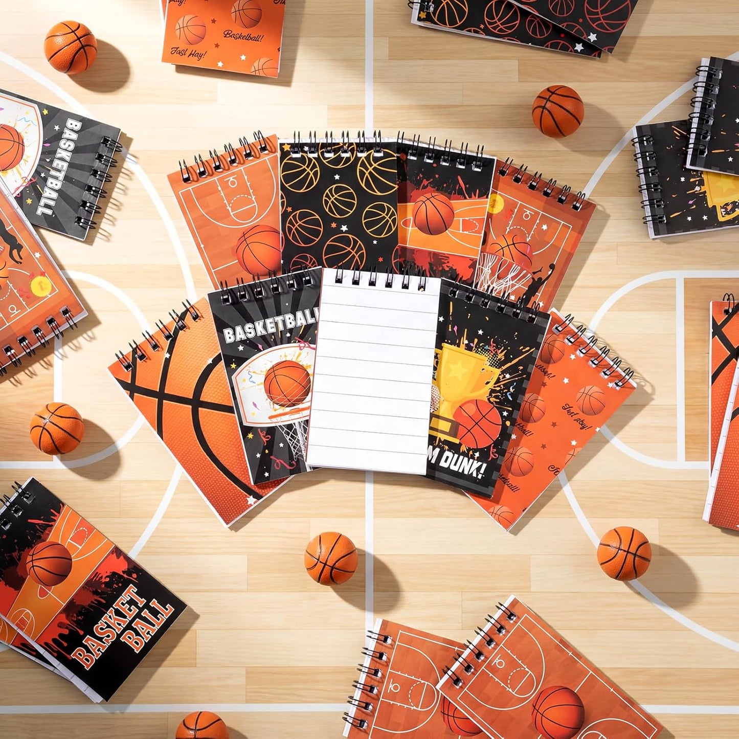 Maxdot 24 Pcs Football Mini Notepads Sports Party Favors for Gifts Spiral Mini Journal Notebooks Goodie Bag Stuffers for Teacher Reward Birthday Party Supplies