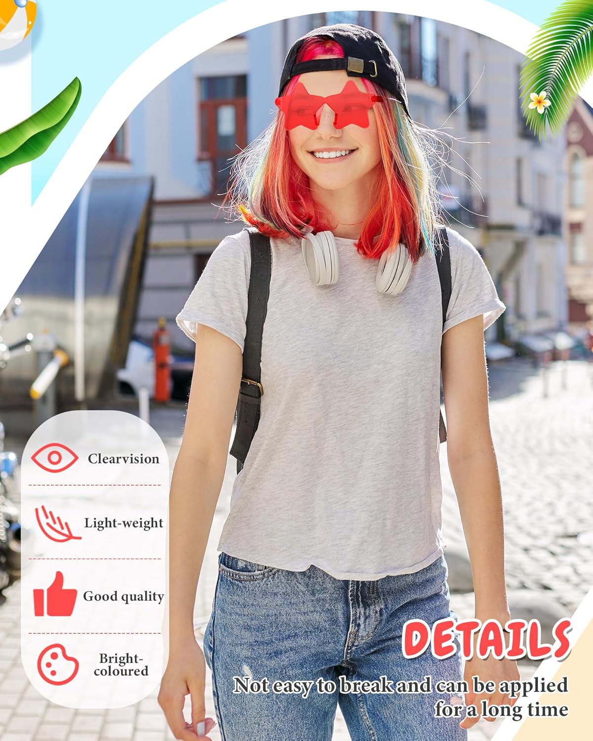 Kanayu 12 Pcs Mixed Style Rimless Sunglasses Retro Party Favors Eyewear for Bachelor Party Photoshoot Costume Accessories