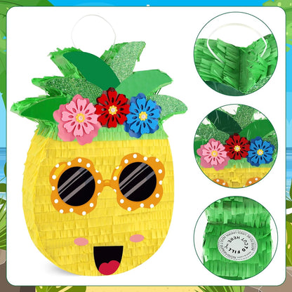 Hooqict Mexican Pinata with Blindfold and Bat Stick Party Pinata for Fiesta Carnival Cinco de Mayo Decorations Kids Adults Mexican Party Games Birthday Party Supplies
