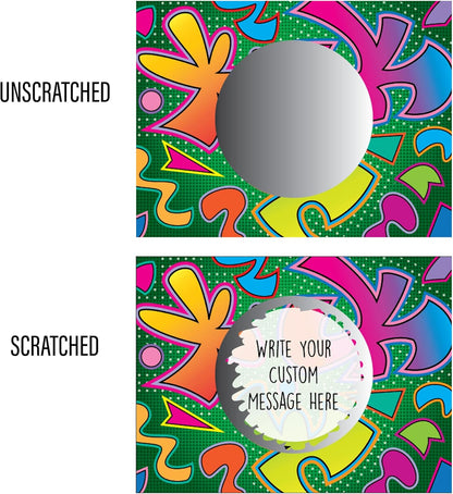 My Scratch Offs - Customizable Scratch-Off Cards Graffiti Design for Prizes, Classroom Rewards & Teacher Supplies, 50 Pack