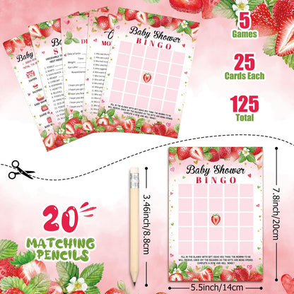 Yinder 145 Pcs Baby Shower Games Activities Cards with 20 Pencils Includes Baby Bingo Description and Wishes Guess Who Price is Right Word Scramble Game(Here Comes the Son)