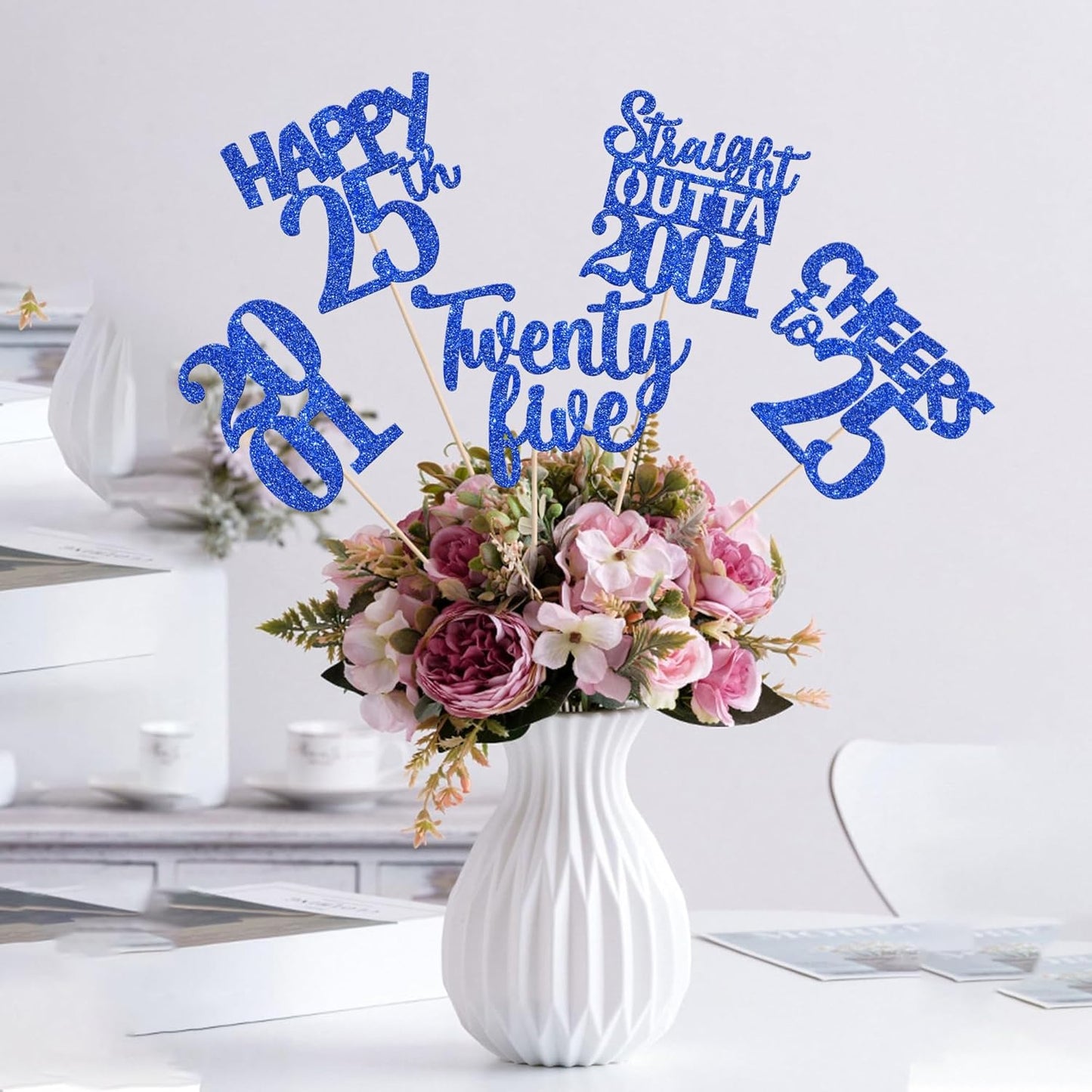 15 PCS 50th Birthday Centerpiece Sticks Fifty Happy 50th Straight Outta 1976 Table Flower Centerpieces Sticks Cheers to 50 Floral Decorations for 50th Birthday Party Centerpieces Supplies Black