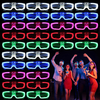 70 Packs LED Glasses 5 neon color 3 Light Modes Glow Sticks Light Up Glasses,Glow In The Dark Party Supplies Favors for Kids Adults Flashing toy fit Valentine's Day Easter Christmas Halloween Birthday