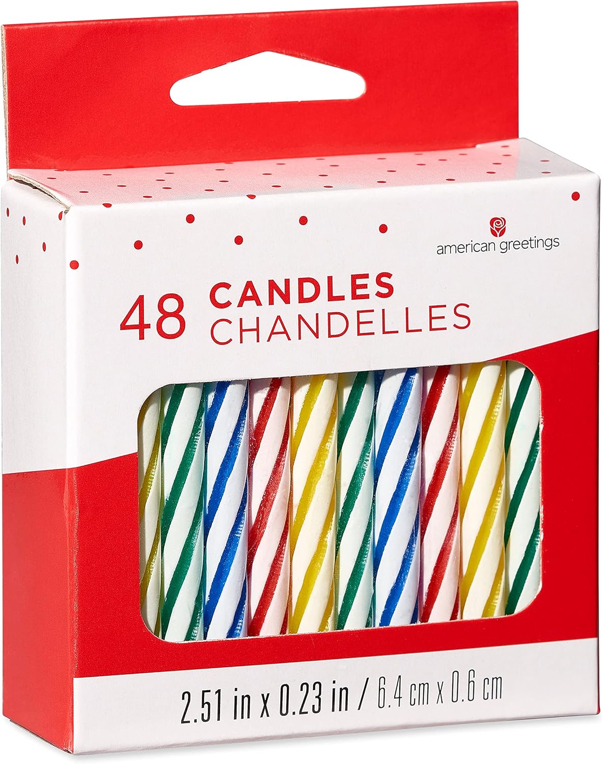 American Greetings Birthday Candles, Small White Spiral (48-Count)