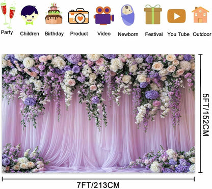 10x8ft Country Wedding Photography Backdrop Rustic Barn Door Photography Backdrop Farmhouse Pink Flower Cabin Wooden Birthday Baby Shower Wedding Bridal Party Banner Photo Booth Props Background