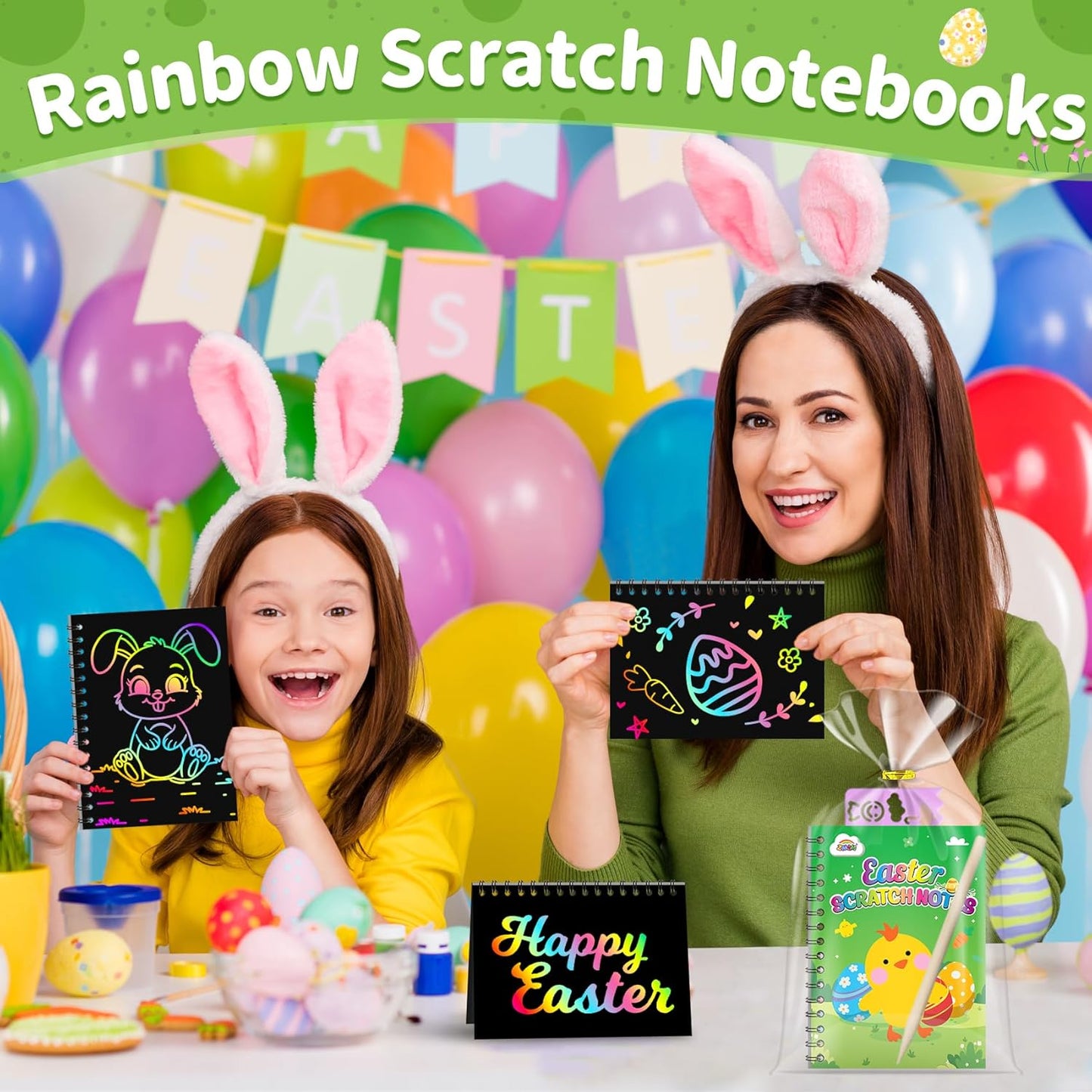 ZMLM 24 Pack Scratch Art Party Favors: Birthday Party Favors for Kids 4-8, Bulk Rainbow Scratch Notebook Paper Pads, Goodie Bags Stuffers Girls Boys Classroom Gifts Crafts Toys
