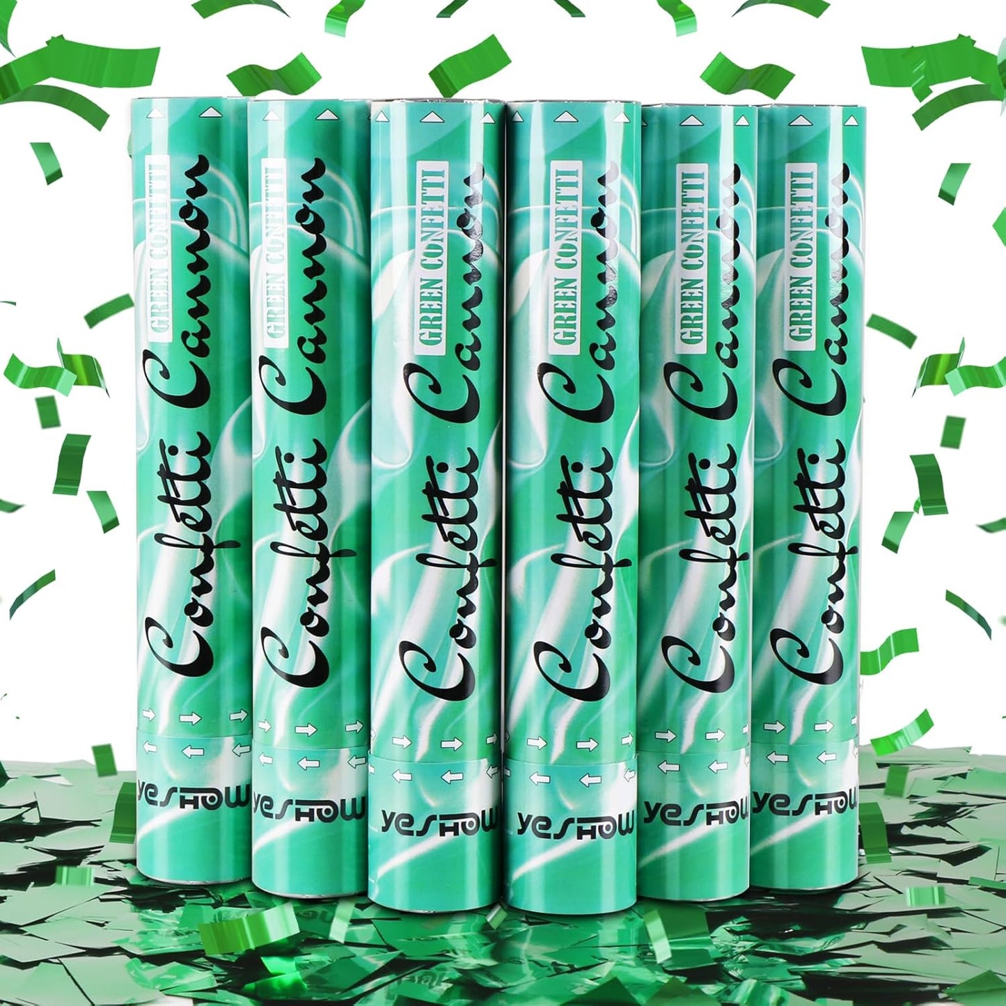 Confetti Cannon Party Poppers Gold,(6 pack) YESHOW Confetti Shooters Blaster for Birthday Graduation Wedding Christmas New Year’s Eve and Valentine's Day Any Celebrations