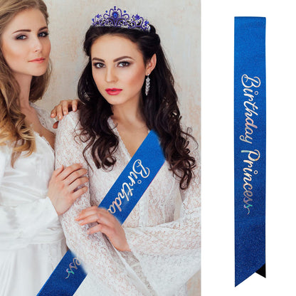 Princess Birthday Tiara - Happy Crown for Girls & Women, Decorative Accessory