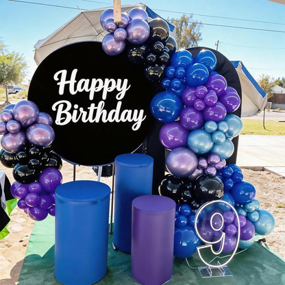 60 Pcs Blue and Silver Balloons, Navy Royal Blue Silver Party Balloons with Metallic Confetti Helium Latex Balloons for Birthday Baby Showers Fathers Day 2025 Graduation Decoration