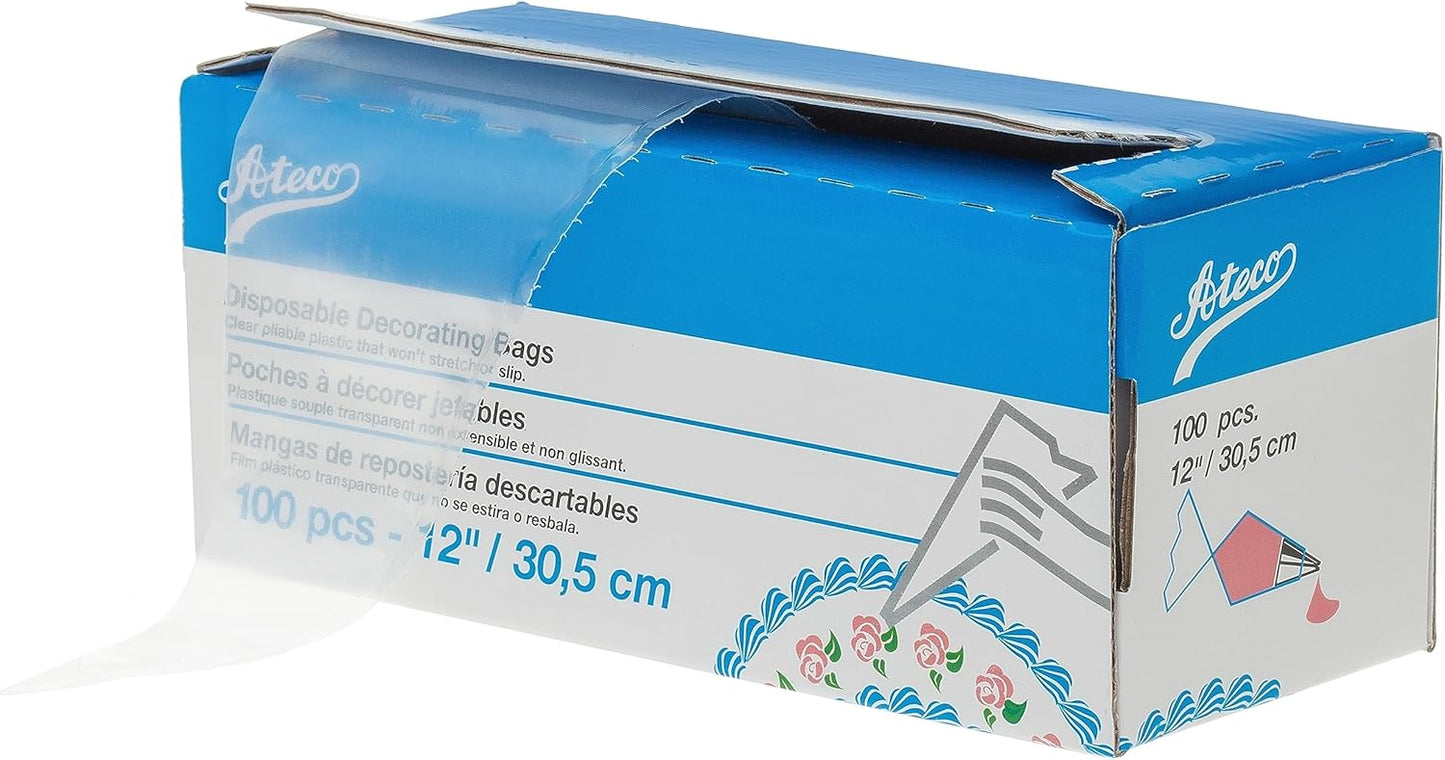 Ateco Disposable Decorating Bags, 18-Inch, Pack of 100