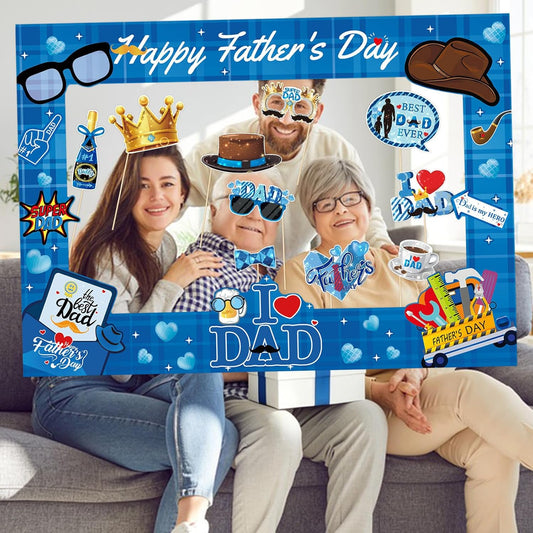 31 Pack Mother’s Day Photo Booth Props, Best Mom Photo Booth Frame Mother’s Day Selfie Props for Mother Day Party Supplies