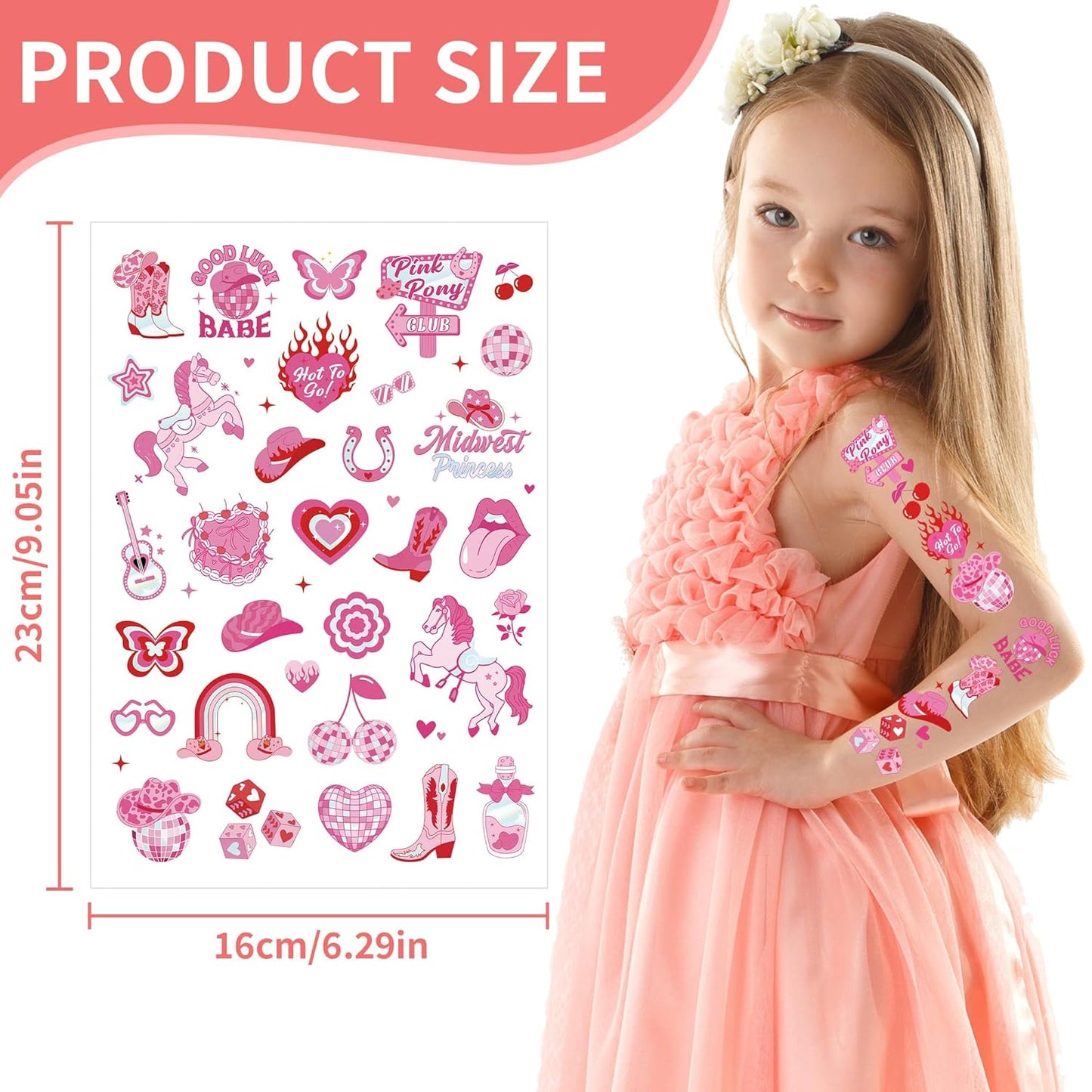 Gymnastic Temporary Tattoos Stickers - 200+ Sport Tattoo for Birthday Party Decorations, Dance Favors Supplies for Girls Boys, School Class Prize(8 Sheets)