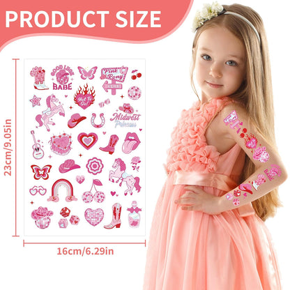Gymnastic Temporary Tattoos Stickers - 200+ Sport Tattoo for Birthday Party Decorations, Dance Favors Supplies for Girls Boys, School Class Prize(8 Sheets)