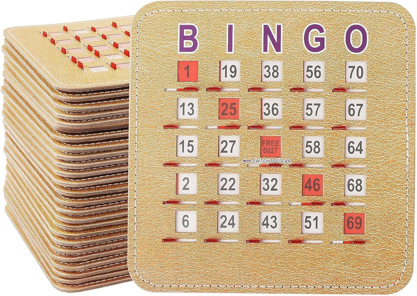 GSE Games & Sports Expert Finger-Tip Bingo Master Board with Sliding Windows, Bingo Cardboard Calling Card