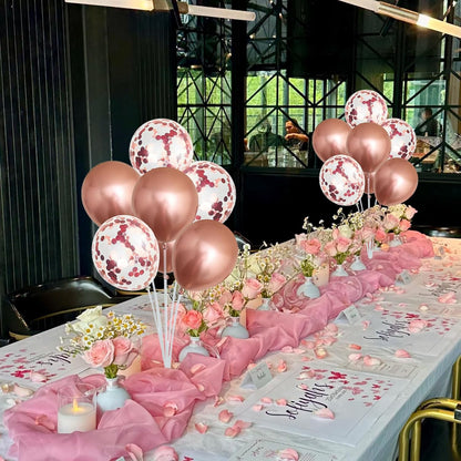4 Set Balloon Stand Kit for Table Centerpieces With Balloon and Base Party Decorations for Birthday Wedding Retirement Graduation Baby Shower (Navy Silver)