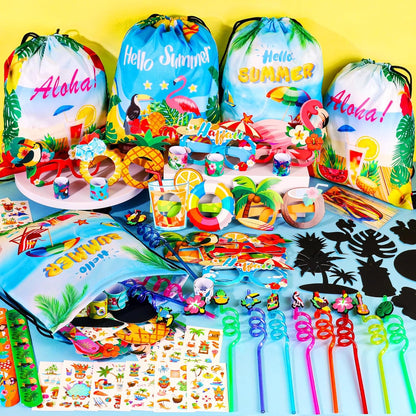 ANPHILE 12 Pack Hawaiian Luau Party Favors, Tropical Luau Party Favors Pinata Filler Goody Bag Stuffer for Summer Pool Beach Party