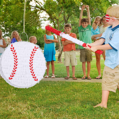 Deekin Large Carnival Piñata Stick with Blindfold Confetti Set Circus Tent Piñata for Birthday Carnival Theme Party Decorations Gaming Holiday Celebration Game Supply