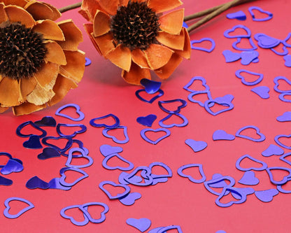ONLYKXY 1200Pcs Love Heart Shaped Confetti, Table Wedding Decoration, Glitter Confetti for Wedding Party (Silver)