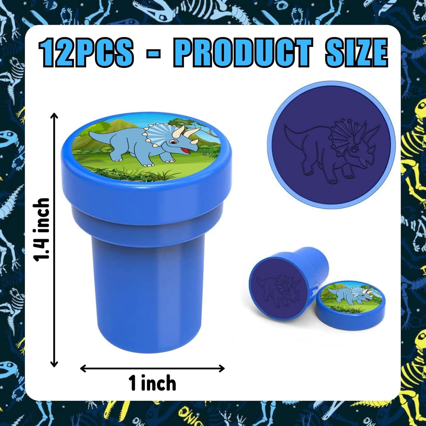 36PCS Dinosaur Party Favors - 24PCS Pre-Cut Temporary Tattoos & 12PCS Stamps - Ideal Dino Fossil Themed Birthday Card Decorations Supplies Goodie Bag Baby Shower Kids Gifts Classroom Rewards Prizes