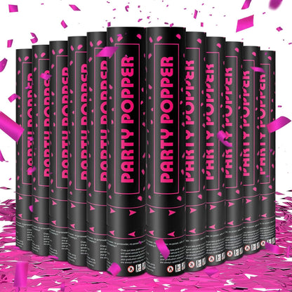 Confetti Cannon Gold Party Poppers 12 Pack Party Cannon Confetti Shooters for Celebrations Wedding Birthday Graduation Golden Foil 12 inch Confetti Poppers for Christmas New Year Eve Parties Supply