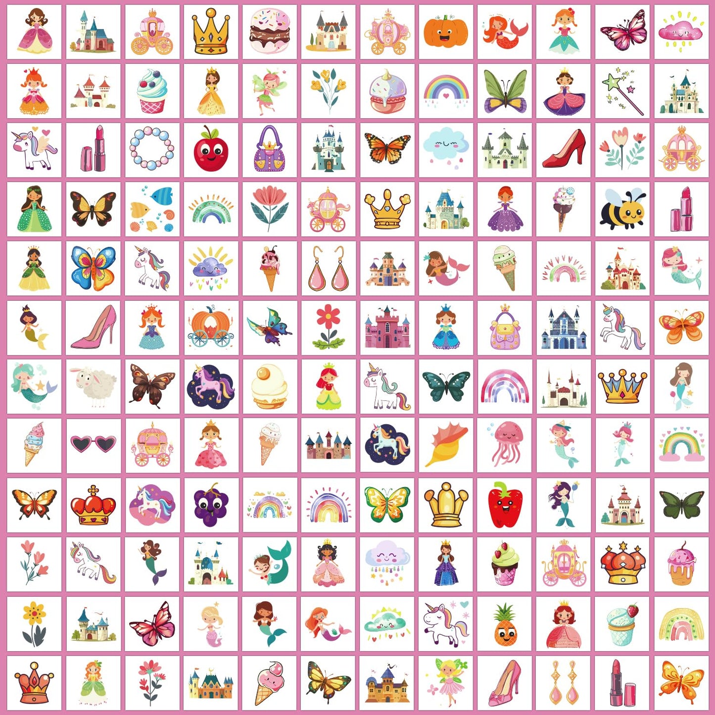 Partywind 408 PCS Kids Tattoos for Party Supplies, Individually Wrapped Sheet Temporary Tattoos Stickers for Kids Goodie Bag Stuffers, Fun Birthday Party Favors - Mixed