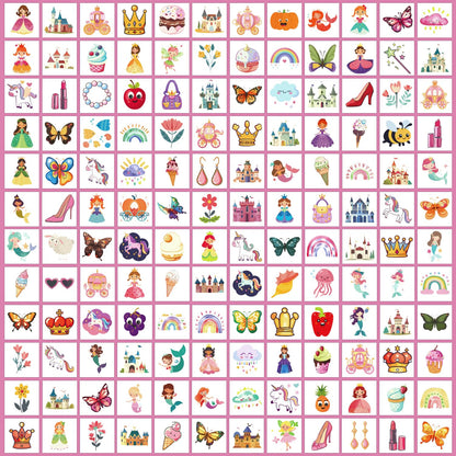 Partywind 408 PCS Kids Tattoos for Party Supplies, Individually Wrapped Sheet Temporary Tattoos Stickers for Kids Goodie Bag Stuffers, Fun Birthday Party Favors - Mixed