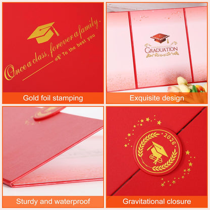 Graduation Guest Book 2026 Graduation Party Decorations Class of 2026 Graduation Sign in Book Signature Board Keepsake Grad Party Supplies College High School Graduation Gift Card Book (Blue)
